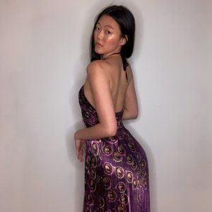 Peacock dress tropical asian